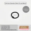 Black electrophoresis 25mm loose leaf binder rings with 20mm inner diameter and 2.1mm wire - 25# ID 20mm / Electrophoretic Black