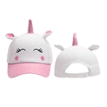 Detalle de gorra de unicornio con bordado frontal y correa de ajuste trasera - Rosa intenso