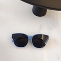 Minimalist kids polarized sunglasses in light blue TR90 frame with metal stud details - Lake Blue