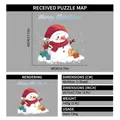 Christmas snowman window sticker with red hat and Merry Christmas text 40x45cm - Red Hat Snowman Greeting (40*45cm)
