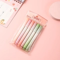 6-pack of Morandi highlighters in soft gradient colors for journaling and art - Chisel Tip / Gradient Series-Gradient Pink 6 Pack
