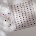 3D embossed evil eye nail stickers with colorful crystal pupil designs model Co-349 - CO-349 Angel Eye