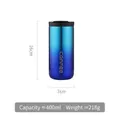 Blue gradient stainless steel coffee tumbler with gold lettering and 400ml capacity - 400ml / Gradient Blue