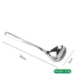 Mestolo in acciaio inox 304 con manico lungo, cucchiaio da zuppa lucidato da 29cm a cuore - Mestolo da zuppa grande