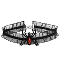 Choker gothique en dentelle noire avec araignée et pierre rouge pour Halloween - 2# Dentelle Noire Araignée Gemme Rouge