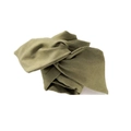 Detail of the olive green fleece twisted headband showing textured warm plush fabric - Green