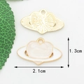 Zinc alloy moon planet pendant in cream white oil drip finish for jewelry making - White Heart