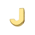DIY gold letter J slider charm for 8mm wristbands and personalized jewelry making - Letter-J / 8mm (Inner Diameter)