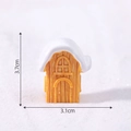 Miniature yellow Christmas snow house figurine 3.7cm DIY landscape ornament - Gingerbread House