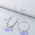 Silver stainless steel industrial jewelry set with 47cm necklace and 19cm bracelet - Style 6 Bracelet (Steel Color)