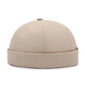 Minimalist quick-dry khaki docker hat with breathable six-panel fabric for summer - One Size(Adjustable) / Light Beige
