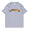 T-shirt Sturniolo Triplets Love Varsity gris chiné avec imprimé graphique Fresh Love - Gris