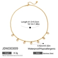 Collana in acciaio inossidabile dorato con ciondolo a cuore in zircone, impermeabile - Collana cuore con zircone(JDN0303009)
