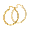 Orecchini a cerchio minimalisti in argento sterling S925 placcato oro con chiusura a scatto - Oro-25mm