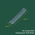A6 loose-leaf transparent soft ruler in grey PVC with 15cm scale for notebooks - A6 Loose Leaf Transparent Soft Ruler