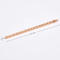 Orange twisted glass straw 26.5cm length and 0.8cm diameter for reusable water bottles - Straight Straw / 0.8*26.5cm / Orange