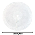 Jupe de sapin de Noël en tricot blanc cassé 122cm avec nœuds décoratifs et bord festonné - Diamètre 122 CM/48 Pouces / Blanc