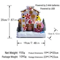 Dimensions détaillées pour la maison de bonbons de Noël lumineuse avec musique et décors - Maison de Bonbons Musicale Lumineuse (YL2312)