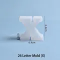 Lichtdoorlatende siliconen mal in de vorm van letter X voor creatieve DIY-knutselornamenten - Letter X