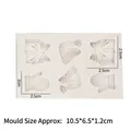 White silicone mold with bow gift box, winter hat, and glove shapes for fondant - Christmas Hat/Gift Box/Gloves / 2# 15-111 Grey