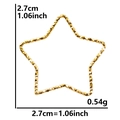 Golden faceted star-shaped 304 stainless steel pendant for DIY jewelry, 2.7cm size - Star-S1520 / Gold