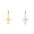 Gothic hollow cross pendants in gold and silver finish with lobster clasp for DIY jewelry - Cross Style 5
