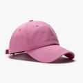 Classic soft cotton baseball cap in pink with six-panel structure and curved brim - Rose Red
