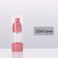Flacon vaporisateur sous vide 15ml avec pompe rose pour les soins de peau en voyage - Spray / 15ml / Rose