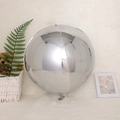 Silver 4D round aluminum foil balloon with metallic mirror finish for party decor - 4D Sphere Silver / 15 Inch
