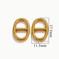 Gouden ovale roestvrijstalen varkensneus sluiting, afmeting 17,5 mm x 11,5 mm - Klein Goud / 17.5mm x 11.5mm