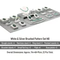 22-piece white jewelry display stand set for rings and necklaces, model N8 variant - Display Set N8 (22-Piece)