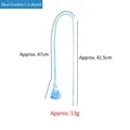 Blue interactive cat wand toy with 41.5cm clear rod and shiny bug pendant - Blue Tube Fly Cat Teaser