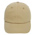 Detailed top view of the khaki cotton twill baseball cap with a curved brim design - Size 48 (8 Months-2 Years) / Camel