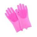 Guanti per toelettatura in silicone rosa con setole spesse per bagno e pulizia animali - 31*14.5cm / Rosa