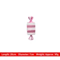 Pink and white striped candy cane prop for Christmas decor, size 20cm x 7cm - 20CM Square Striped Pink White Candy (Single)