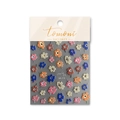 Stickers ongles en relief avec fleurs colorées style français dessiné main MS-218 - Style Floral Peint à la Main Coloré (MS218)