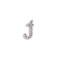 Silver twisted rope letter J pendant made of stainless steel for minimalist necklaces - Steel-Letter J