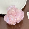Pinza per capelli con rosa in acetato rosa perlato per acconciature eleganti - 8cm / Viola Chiaro Iridescente