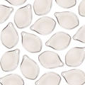 DIY acrylic lotus petal charms in creamy white with silver edges and top hanging holes - 50Pcs/Pack / Silver