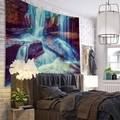 Décor mural de chambre montrant une grande tapisserie paysage de cascade sur le mur - Paysage de Ruisseau Rocheux (5) / 90x60cm
