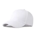 Minimalist white faux suede baseball cap with soft texture and six-panel structure - Adjustable / White