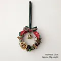 Mini Christmas wreath with pinecones, cinnamon, and golden bell, 15cm diameter decor - 15CM Bell Wreath C (With Sound)