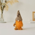 Gnome en tricot avec chapeau grains de café et barbe rousse tenant une tasse blanche - Marron Café Homme