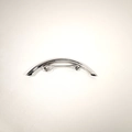 Elegant polished silver-finish round metal spring hair clip for women with minimalist arc design - Silver Round Tube