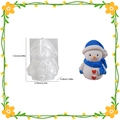 Snowman silicone mold with blue hat and scarf design for Christmas DIY resin crafts - Christmas Heart Snowman