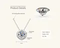 S925 sterling silver mermaid tear pendant necklace with D color VVS1 moissanite stone - Silver White - Bubble Style (1.02ct)