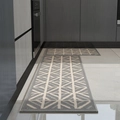 Kitchen mat set in gray geometric pattern for anti-slip floor protection - 45x70cm / Monet (Gray Geometric)