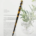 Elegant amber tortoise shell acetate hair pin with twisted top for daily hair styling - Classic Amber Tortoiseshell (6#)
