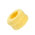 Absorbent yellow coral fleece wristband for washing face prevents water from sleeve - Yellow