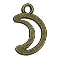 Ciondolo a forma di mezzaluna in lega di bronzo antico per gioielli fai da te - Luna Cava Elegante 10x17mm